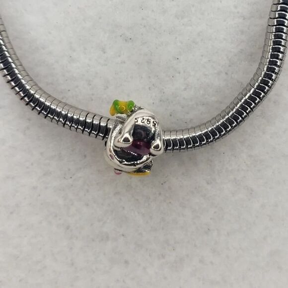 Sterling Silver 925 Unicorn Bracelet Charm Kawaii Japanese Pink Heart Jewelry - Picture 5 of 7